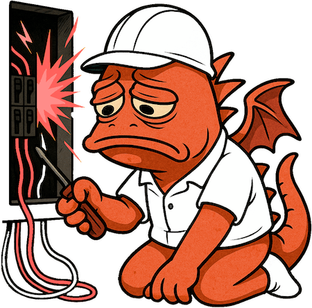 Working on electrical panel